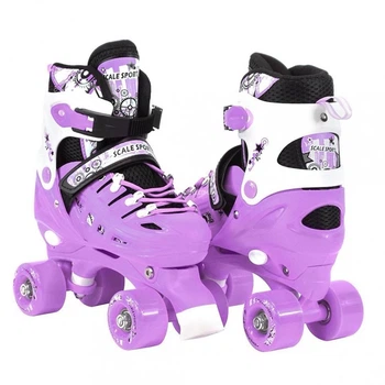 Роликовые коньки-квады Scale Sport SS007 фиолетовые размер 33-36