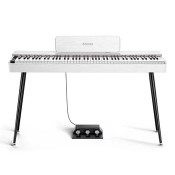 Цифровое пианино Donner OURA™ S100 WHITE (стойка, 3 педали, пюпитр, блок питания)