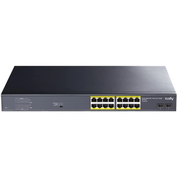 Коммутатор Cudy GS1020PS2 16-Port Gigabit PoE+ Switch with 2 Gigabit SFP ports 200W Grey (GS1020PS2)