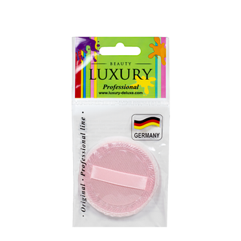 Спонж для макияжа велюровый для нанесения пудры Beauty LUXURY SP-03 Белый Розовый
