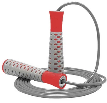 Скакалка PowerPlay 4206 Jump Rope PRO+ 2.75 м Серо-красная (PP_4206_Grey/Red)