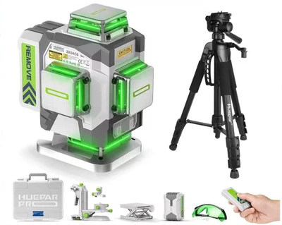 Лазерный уровень нивелир Huepar ZK04CG + штатив Huepar 1.4м