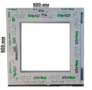 Окно Steko 600 х 600 мм 2-стекла+аргон, правое