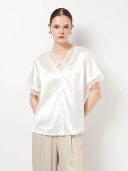 BLANCページ Блузка жіноча SHEIN SF2204204737322203 XL Біла (KAY2000001627143