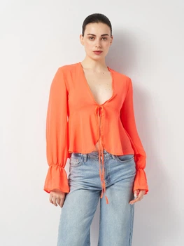 Блузка жіноча Boohoo GZZ53546 38 Коралова (KAY2000001576687)