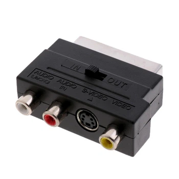 Переходник Alitek SCART - S-Video, 3xRCA (M/F) Адаптер 3xRCA S-видео композит (48896)