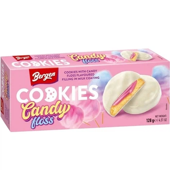 Печиво Bergen Cookies Candy floss Солодка Вата 128 г