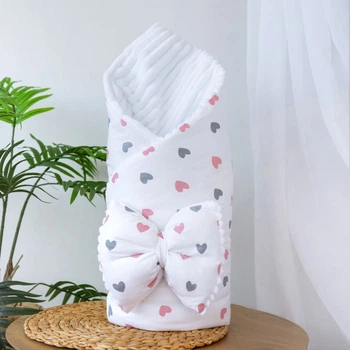 Плед зі знімним утеплювачем Mommy Bag №4 Серця + бант на виписку