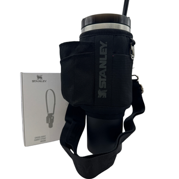 Чохол-сумка для термокухля Stanley Quencher 1,18 л (40 oz) з ремінцем і кишенями KT7001801 чорного кольору