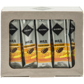 Мед Rioba натуральний квітковий 20г*30шт/уп 0,6кг