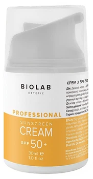 Сонцезахисний крем для обличчя з SPF 50+ - Biolab Estetic Sunscreen Cream SPF50+ 30ml (1512794-40327314)