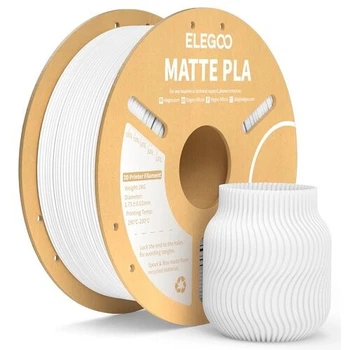 Філамент для 3D принтера ELEGOO PLA Matte 1 кг 1.75мм White (50.203.0251)