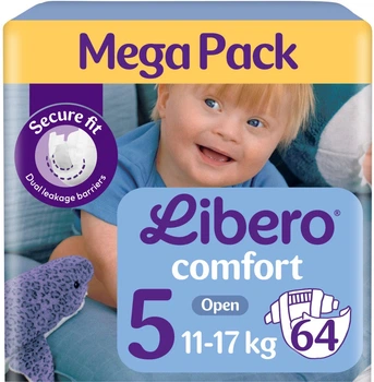 Підгузки Libero Comfort Розмір 5 11-17 кг 64 шт (7310361165977)