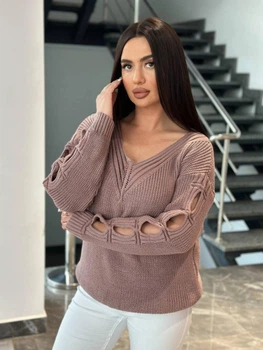 Fashions • Светр жіночий Вероніка Fashions 44-54 мокко (781-нс)