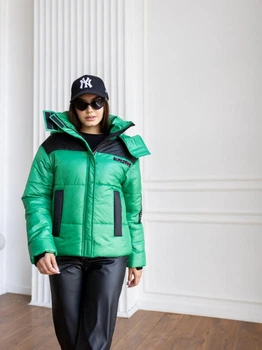 Fashions • Куртка женская зимняя Лорейн Fashions 56 зеленый (0129-мк)