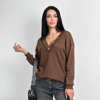 Fashions • Пуловер женский Pearl Fashions 46-48 шоколад (4217-фг)