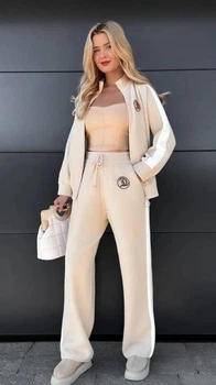 Fashions • Женский прогулочный костюм Esme Fashions 50-52 светло-бежевый (3043-бр-мо)