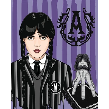Картина по номерам с алмазной мозаикой Santi Wednesday Gothic duo 40x50 см Разноцветный (954993)