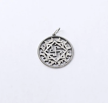 Оберег валькирия в солнце Maxi Silver 9371 3.1 см Серебристый