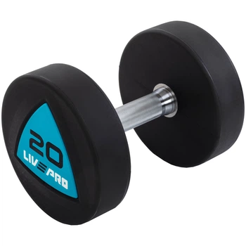 Гантели цельные LiveUp LP8002-20 20 кг 2 шт Черно-синий (LP8002-20)