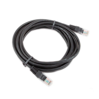 Патч корд Кабель black CAT 5E UTP 2 метра Витая Пара Ethernet черный провод для Роутера сетевой Соеденительный (965242)