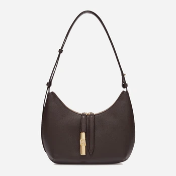 Сумка багет жіноча з натуральної шкіри маленька Furla Goccia WB01500BX33532460S1007 Темно-коричнева (800070331292)