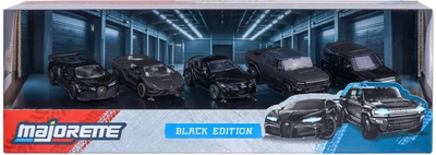 Zestaw modeli samochodów Simba Majorette Czarne Wydanie 2.0 5 szt. (3467452077580)