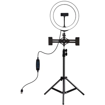 Кільцева USB LED лампа Puluz PKT3053B 10"+ штатив 1.1 м