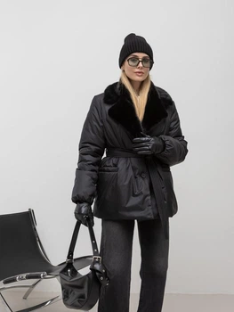 Жіноча зимова куртка Prada LEO PRIDE 0167 42-44 Чорний ( LP - 0167/2 B )