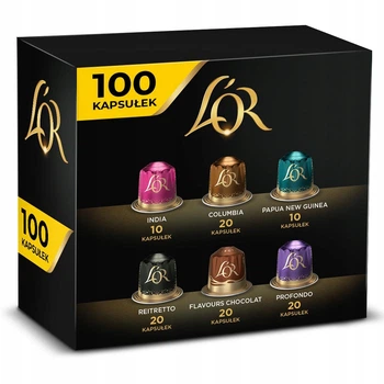 Капсулі для Nespresso L'or алюмінієві 100 шт. Nespresso(r)* кава 100% арабіка 90+10 безкоштовно!