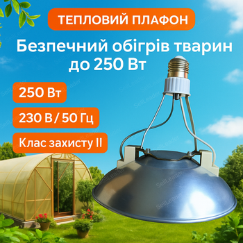 Плафон защитный для пальчиковых ламп до 250Вт 2-класс защиты для обогрева животных мелкой птицы террариума