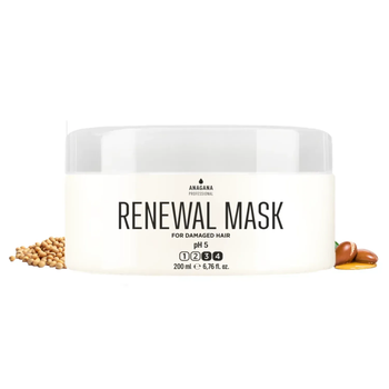 Маска Восстановление для поврежденных ломких волос RENEWAL MASK ANAGANA 200 мл 4820245171305