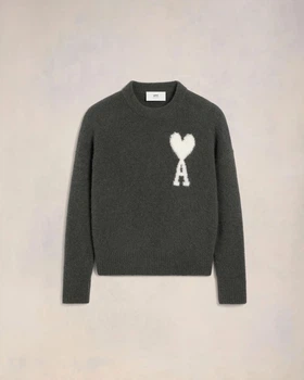 Свитер Ami Paris Ami de Coeur Sweater White Размер S Серый