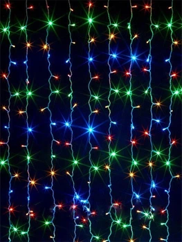 Гирлянда Штора/Водопад 3м*1,5м 240 led цвет мультиколор