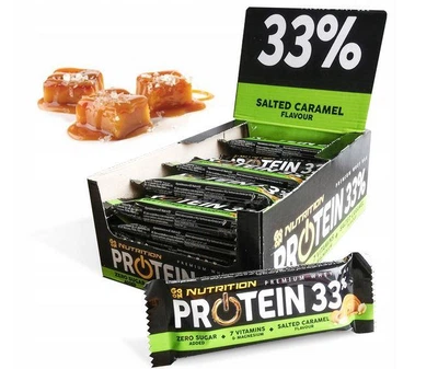 Протеїновий батончик Protein Bar 33% солона карамель - 50 грам блок - 25 штук (383912)