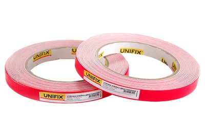 Лента двухсторонняя Unifix 12 мм x 5 м вспененная белая (PN-1205W)