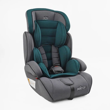Детское универсальное Автокресло JOY (1255-72) зеленый, с бустером, группа 1/2/3, вес ребенка от 9-36 кг.