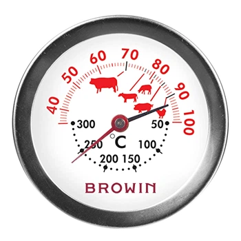 Кулінарний термометр Browin ПР100900 механічний, +35°C…+300°C, щуп з футляром