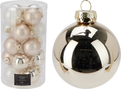Набір ялинкових куль Christmas Decoration 6 см Шампань 20 шт (ARB104160)
