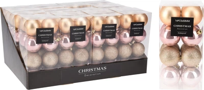 Набір ялинкових куль Christmas Decoration 5 см Різнокольоровий 16 шт (AVS100430)