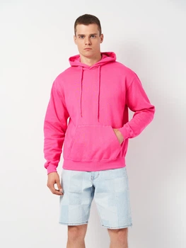 Худі оверсайз чоловіче Fruit of the loom Hooded Sweat 062208057 2XL Малинове (5000000088852)