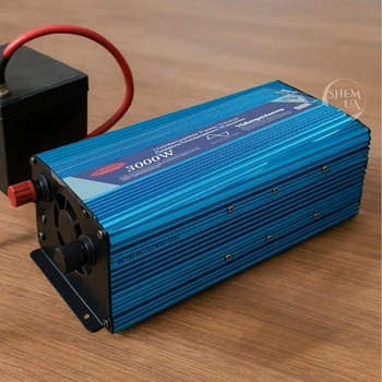 Инвертор 12В 220В 3000 Вт Power Inverter Wimpex с чистой синусоидой, преобразователь напряжения автомобильный с автоматической зарядкой и USB выходом, для насосов, холодильников, ноутбуков, аудио- и видеотехники, WX-3100