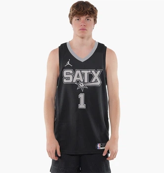 Майка Air Jordan Nba Spurs Wembanyama Stm Jersey Black DO9543-014 L