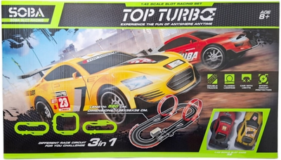 Гоночна траса Swede з 2 петлями та підсвічуванням Q11292 (5902496211296)