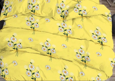 Простынь бязь Zastelli Chamomile on Yellow 145х210 Разноцветная