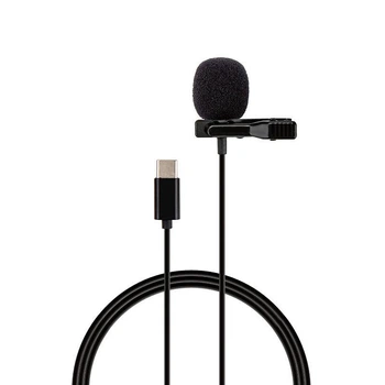 Петличный микрофон с Type-C разъемом для мобильных устройств и iPhone 15, компактный звукозаписывающий прибор