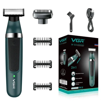 Профессиональная электробритва VGR V-393 Shaver, водонепроницаемая, триммер для бороды
