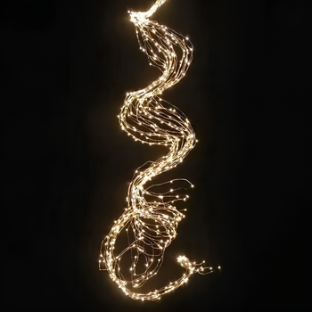 Гирлянда Конский хвост от сети, 1,5 м, 10 нитей, 300 LED, Теплый белый
