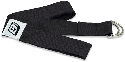 Ремень для йоги EasyFit EF-1831-BK с петлей Черный (56003718)