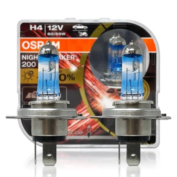 Комплект галогенових ламп OSRAM H4 64193NB200-HCB Night Breaker +200% 60/55W 12V P43T (2 шт)